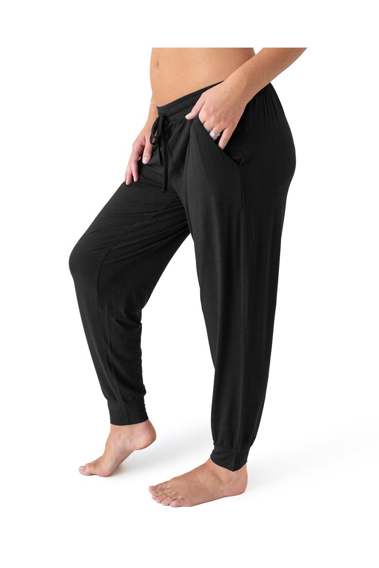 Tapered Maternity Lounge Joggers, Alternate, color, BLACK
