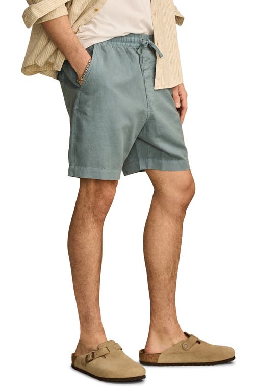Lucky Brand 7-inch Drawstring Waist Linen & Cotton Short In Bluestone