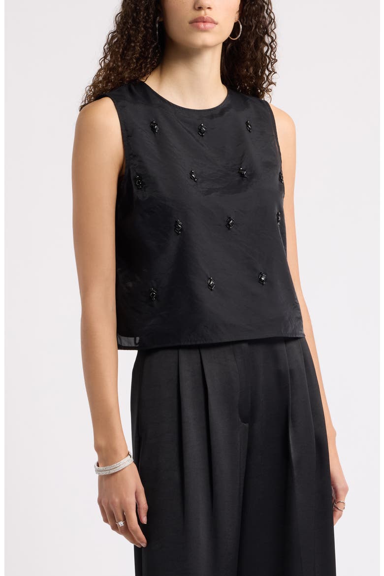 Embellished Tank, Main, color, BLACK