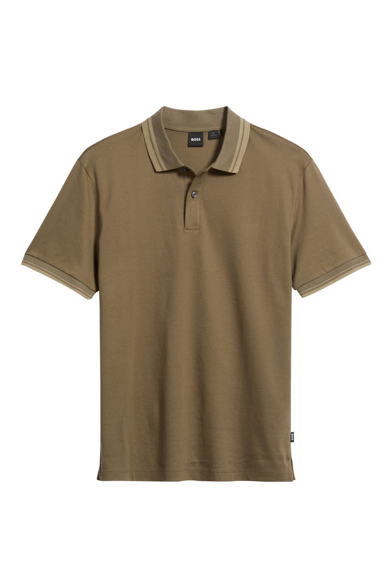 Parlay Tipped Cotton Polo, Alternate, color, OPEN BROWN