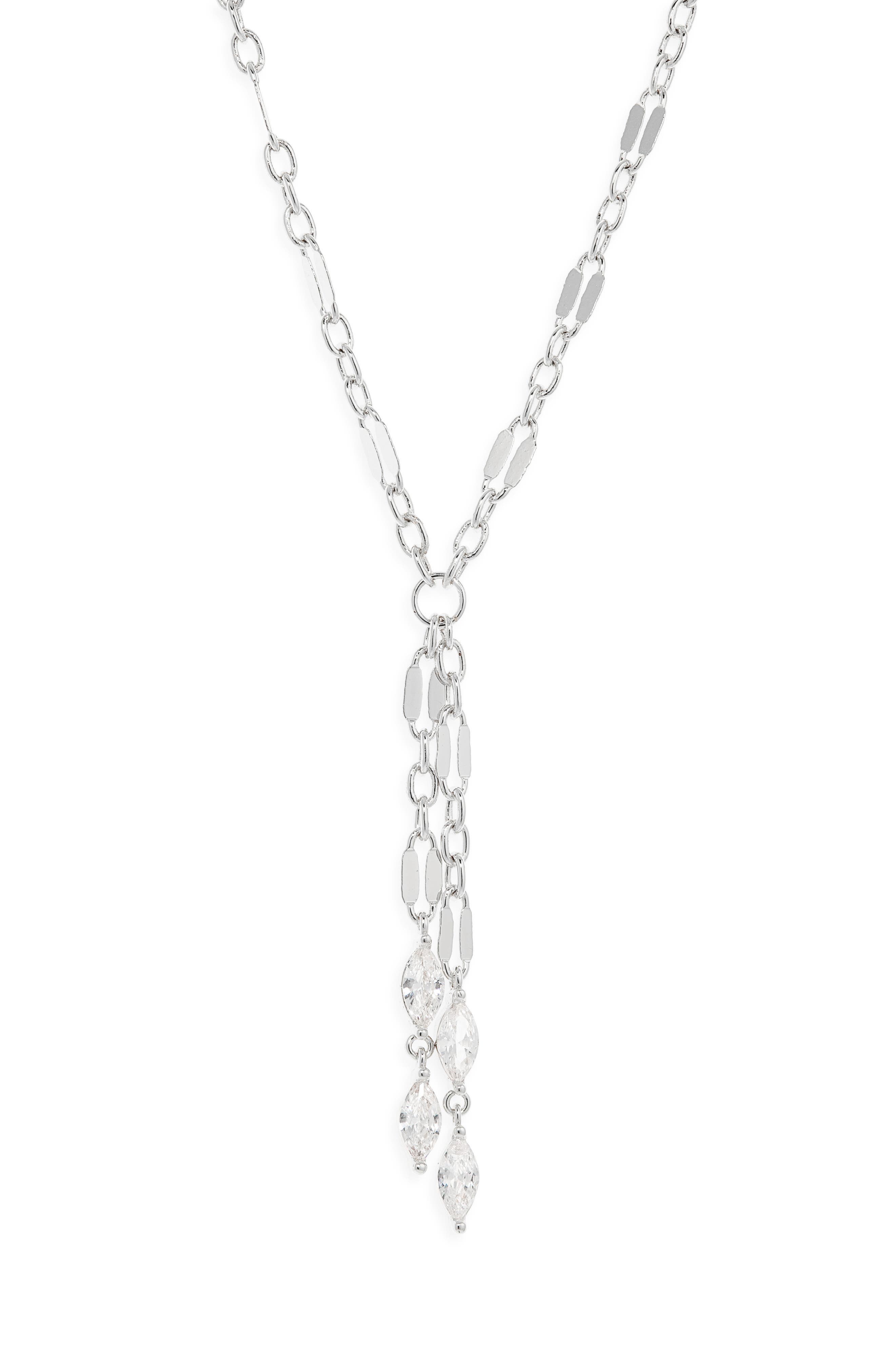 Cubic Zirconia Mariner Lariat Necklace