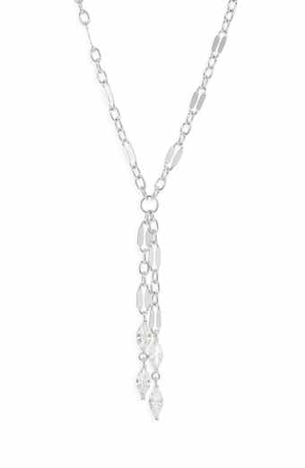 Cubic Zirconia Mariner Lariat Necklace