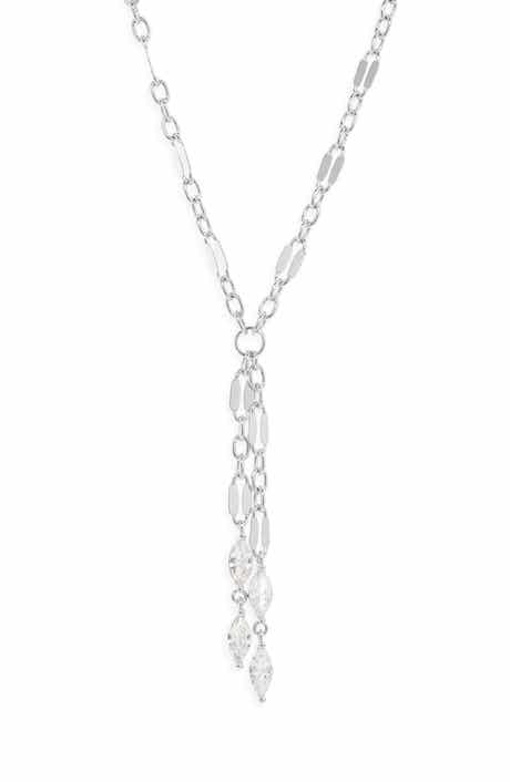 Cubic Zirconia Mariner Lariat Necklace