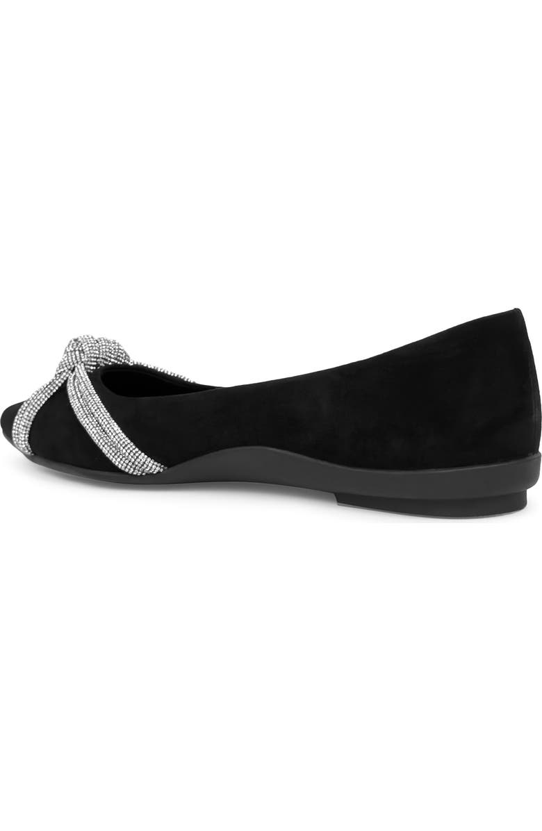 Aerosoles Damir Suede Crystal Embellished Flat, Alternate, color, Black Suede