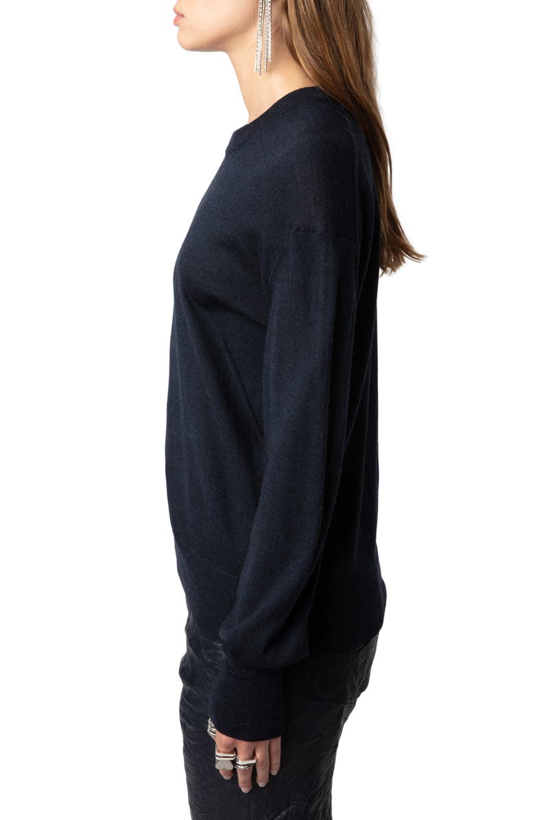 Zadig & Voltaire Emmy Merino Wool Sweater, Alternate, color, 