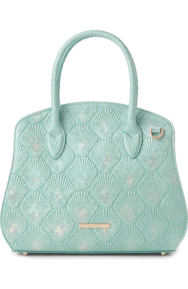 Brahmin Rosetta Embossed Leather Satchel, Main, color,