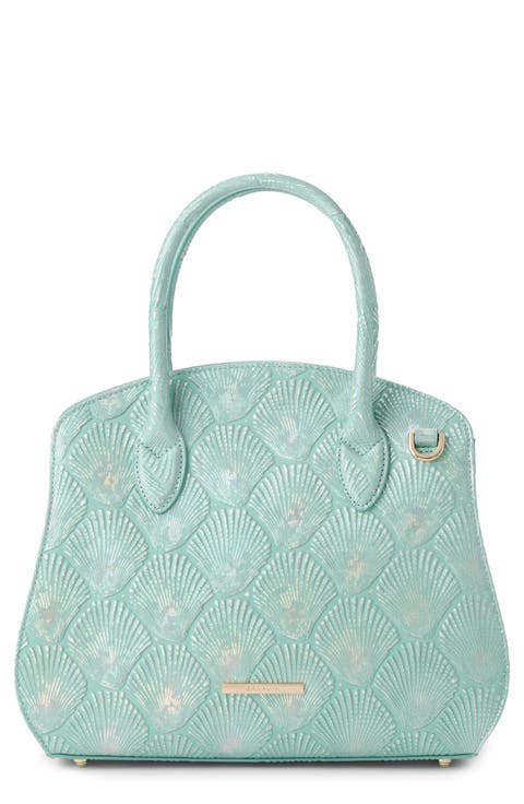 Rosetta Embossed Leather Satchel