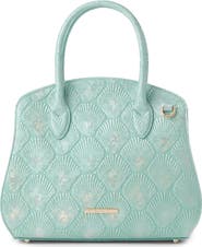 Brahmin Rosetta Embossed Leather Satchel