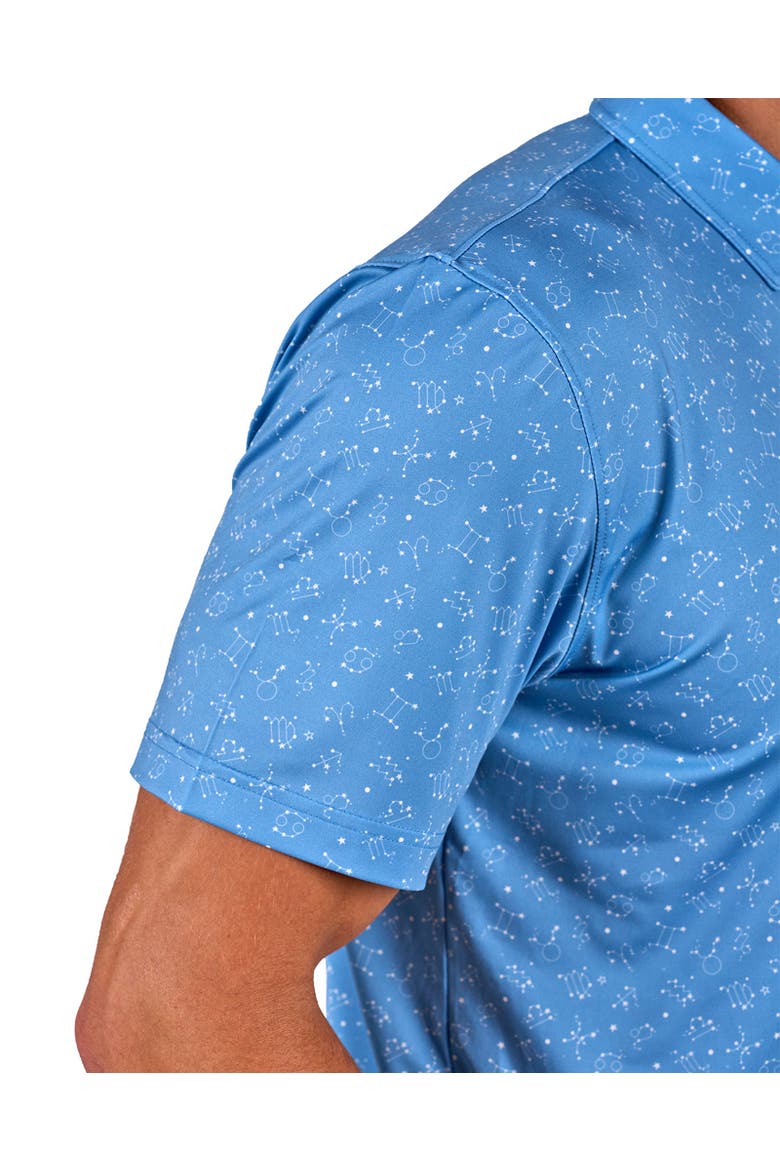 Lucky Signs Polo, Alternate, color, Moody Blue
