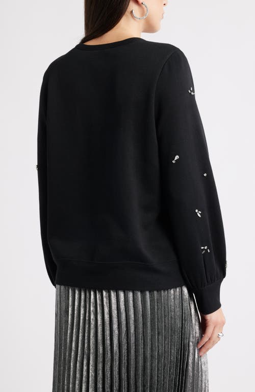 Caslonr Caslon(r) Crystal Embellished Sweater In Black