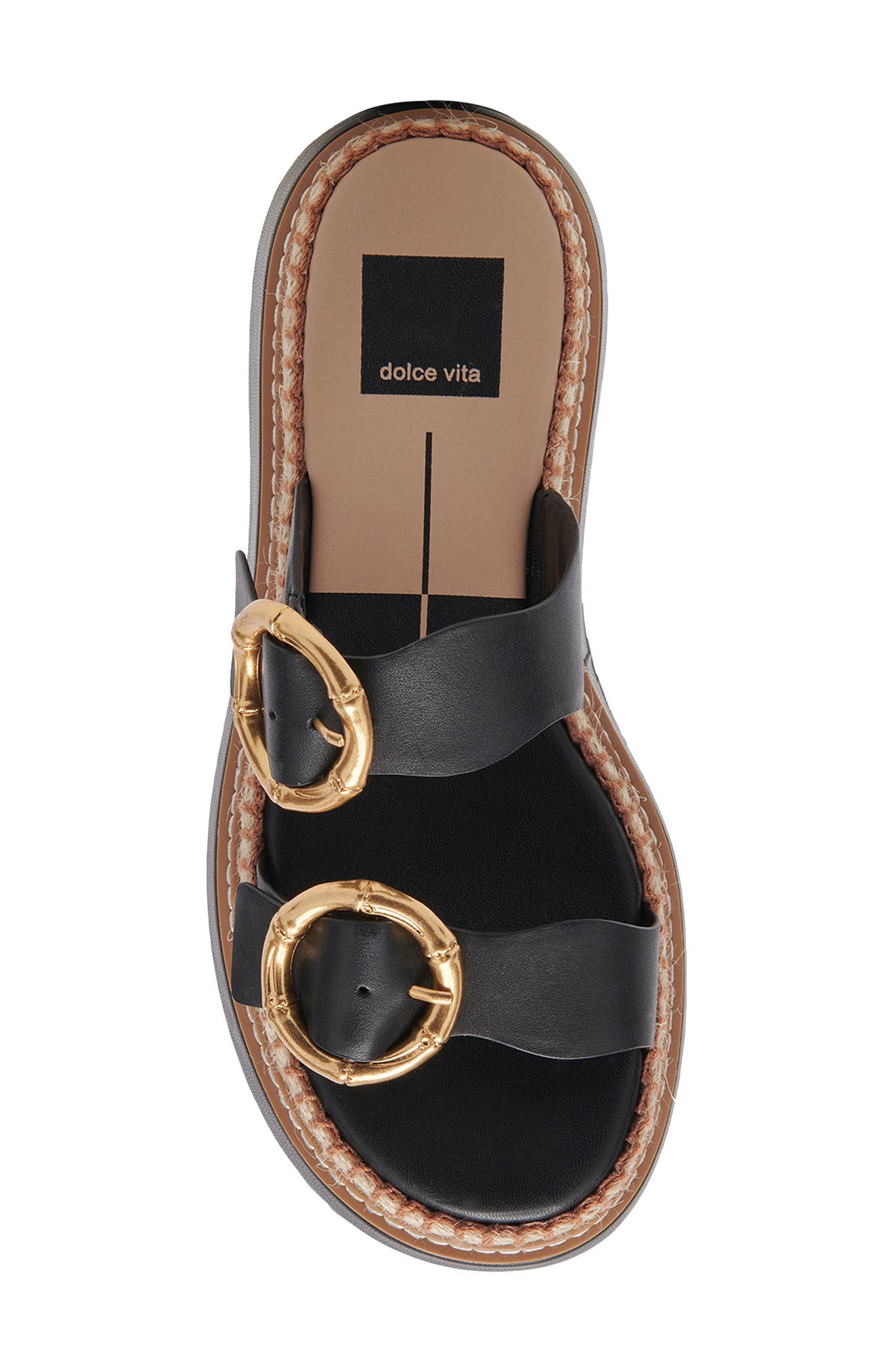 Rysha Platform Sandal, Alternate, color, BLACK LEATHER