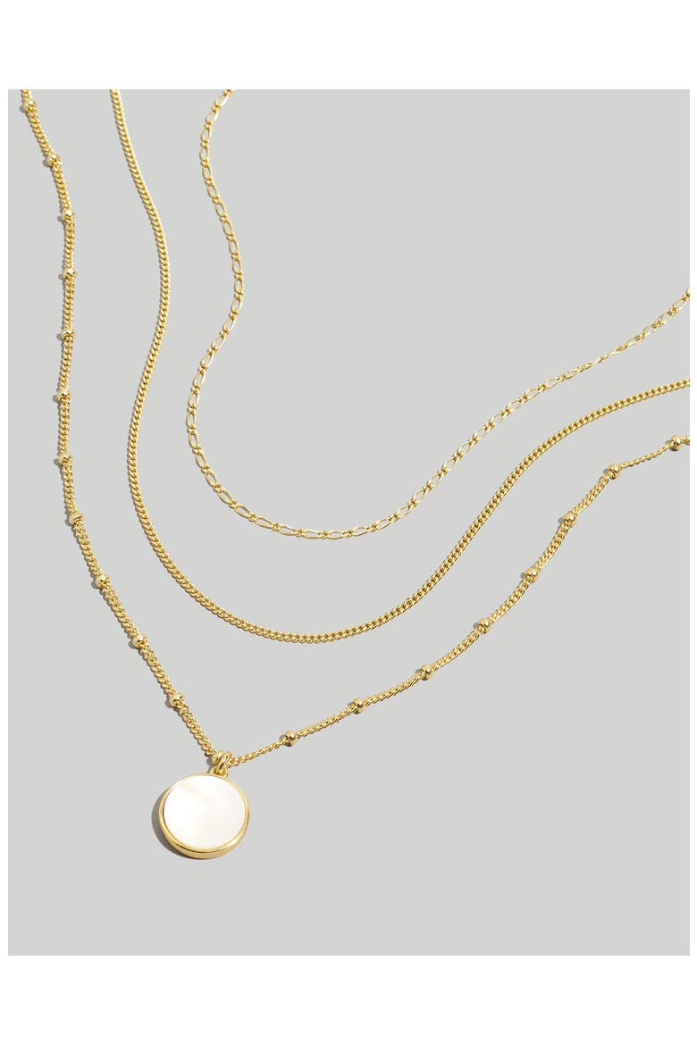 Set of 3 Necklaces, Alternate, color, VINTAGE GOLD