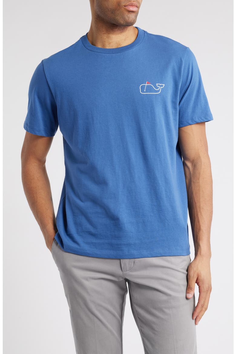 Golf Flag Cotton Graphic T-Shirt, Main, color, MOONSHINE