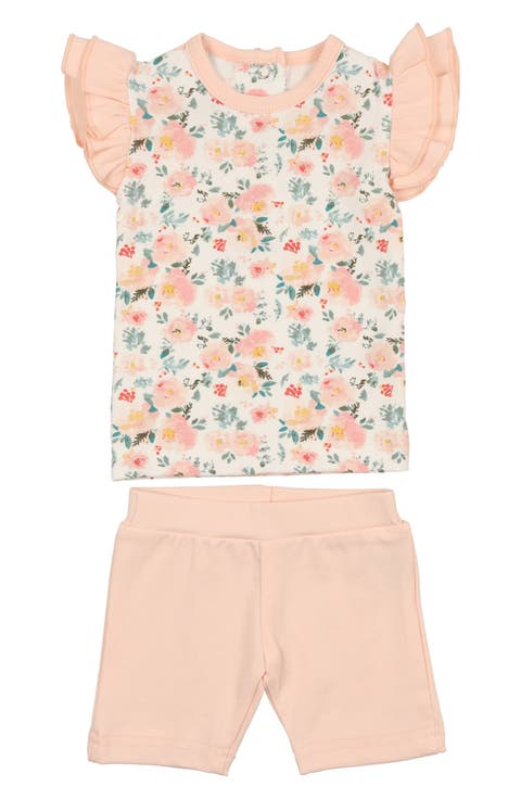 Floral Print Top & Shorts Set (Baby, Toddler & Little Kid)