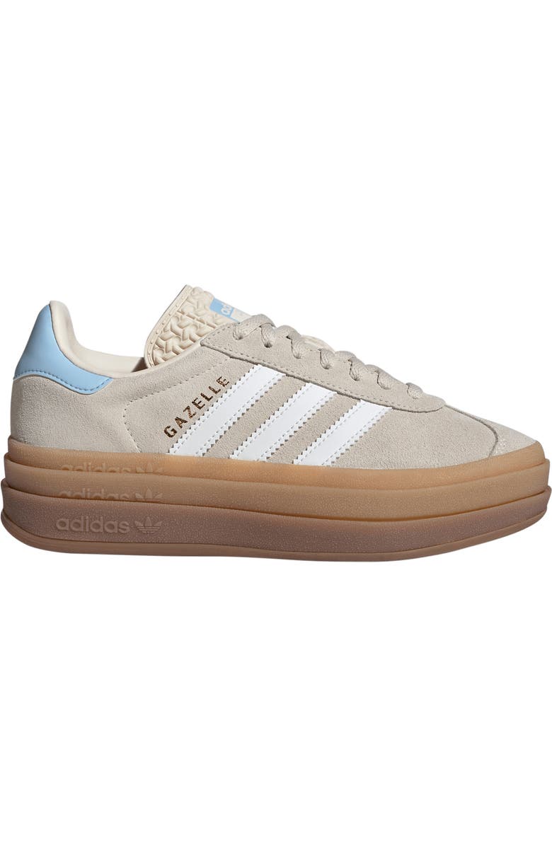 adidas Kids' Gazelle Bold Sneaker, Alternate, color, White/ Cloud White/ Clear Sky