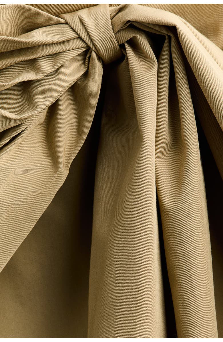 H&M Tie-detail Twill Skirt, Alternate, color, 