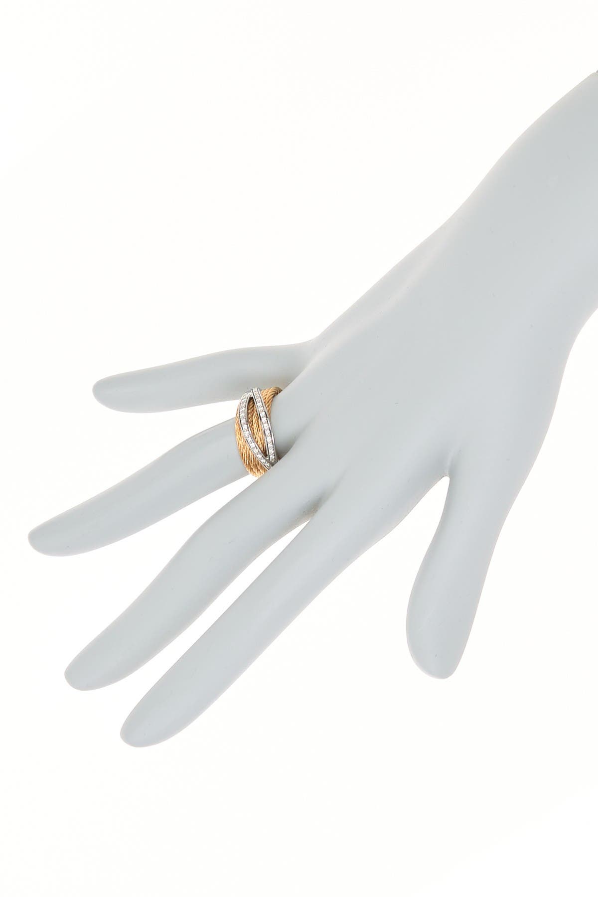 ALOR® Diagonal Diamond Cable Ring - Size 7 - 0.27 ctw | Nordstromrack