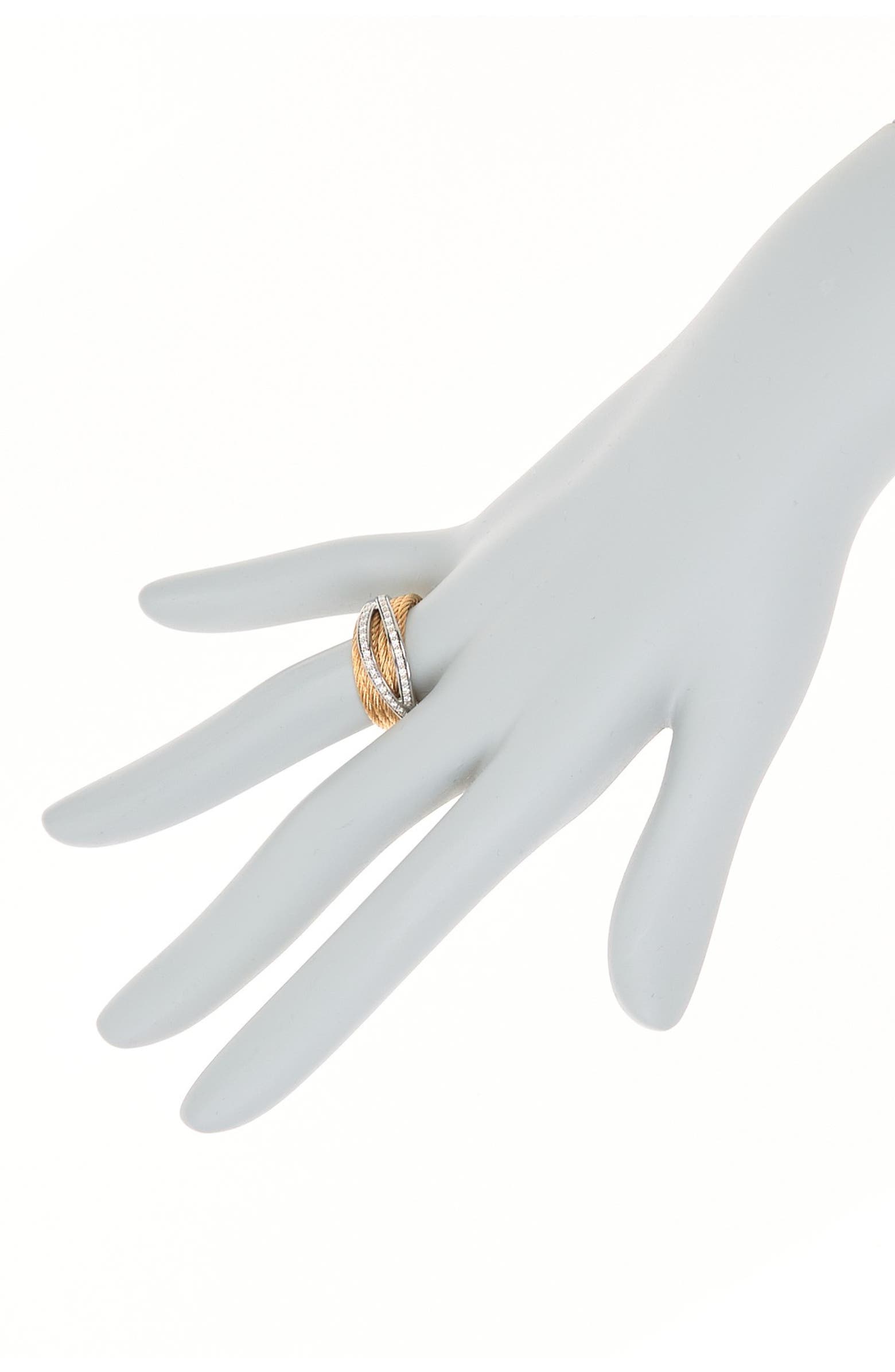 ALOR® Diagonal Diamond Cable Ring - Size 7 - 0.27 ctw | Nordstromrack