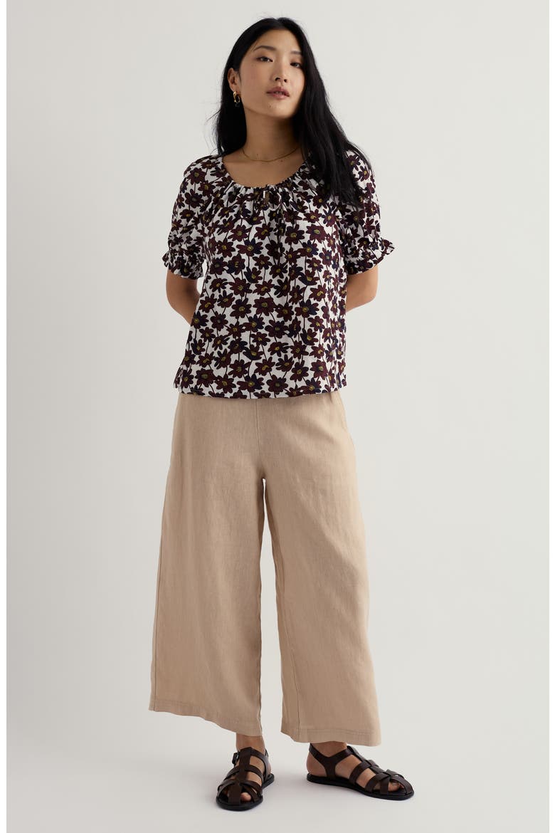 Ceanothus Keyhole Neck Top, Alternate, color, INKED COSMOS CHALK