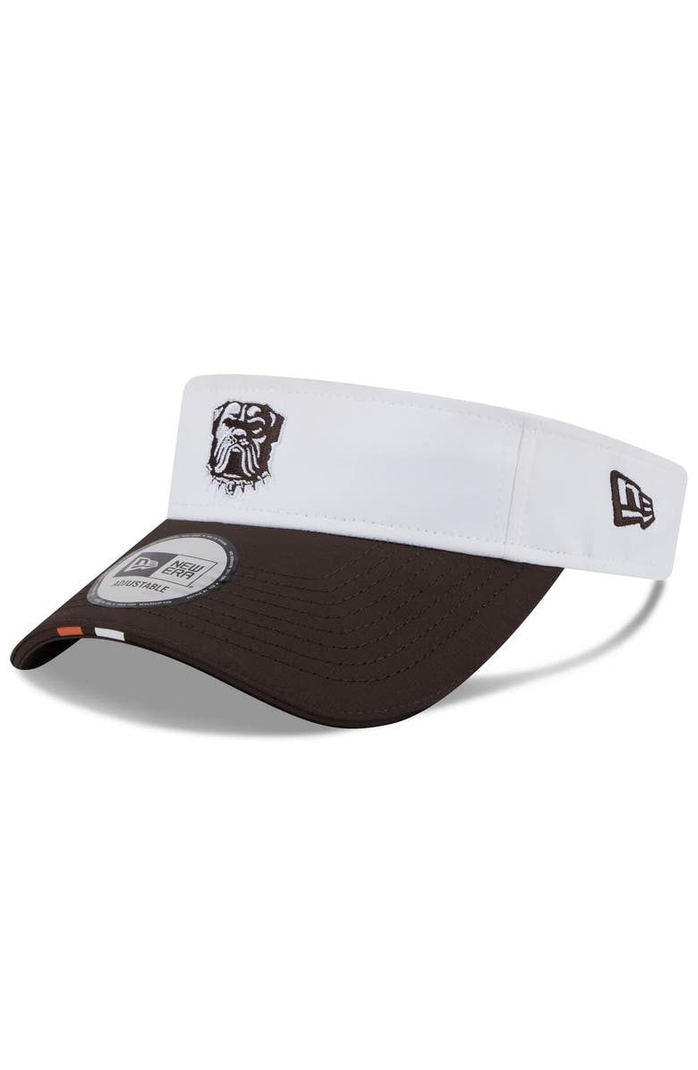 New Era Men's New Era White/Brown Cleveland Browns 2025 NFL Training Camp Adjustable Visor, Main, color, White
