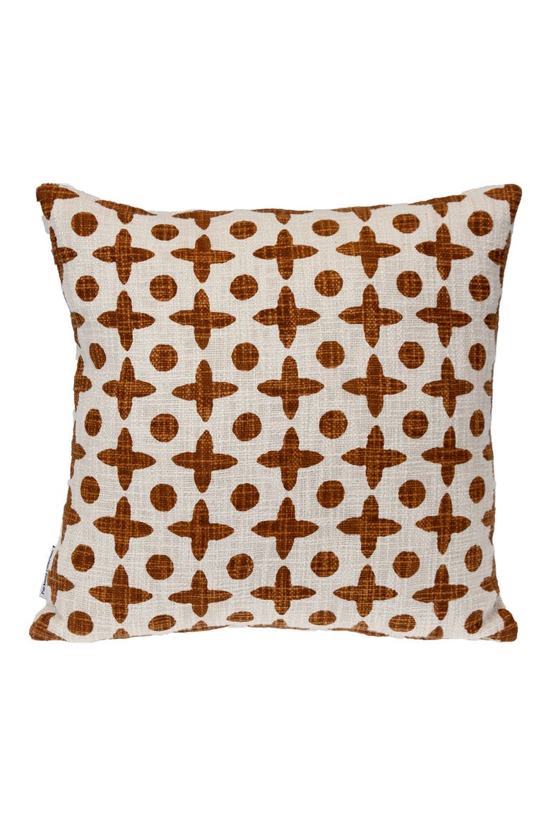 Geometric Throw Pillow, Main, color, RUST