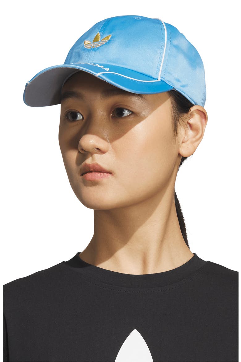 Argentina Adjustable Satin Terrace Hat, Alternate, color, BLUE BURST/ WHITE