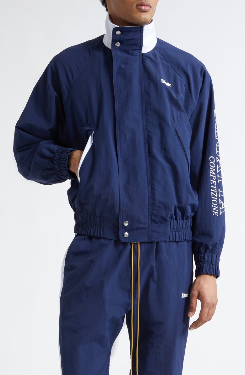 Rhude Sailing Competition Jacket, Main, color, Navy/ White