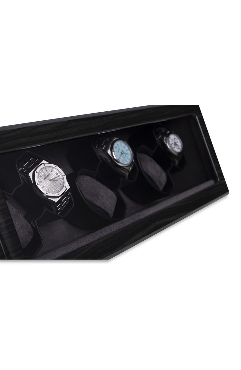 Bey-Berk Oyster 6-Watch Winder & Case, Alternate, color, Grey