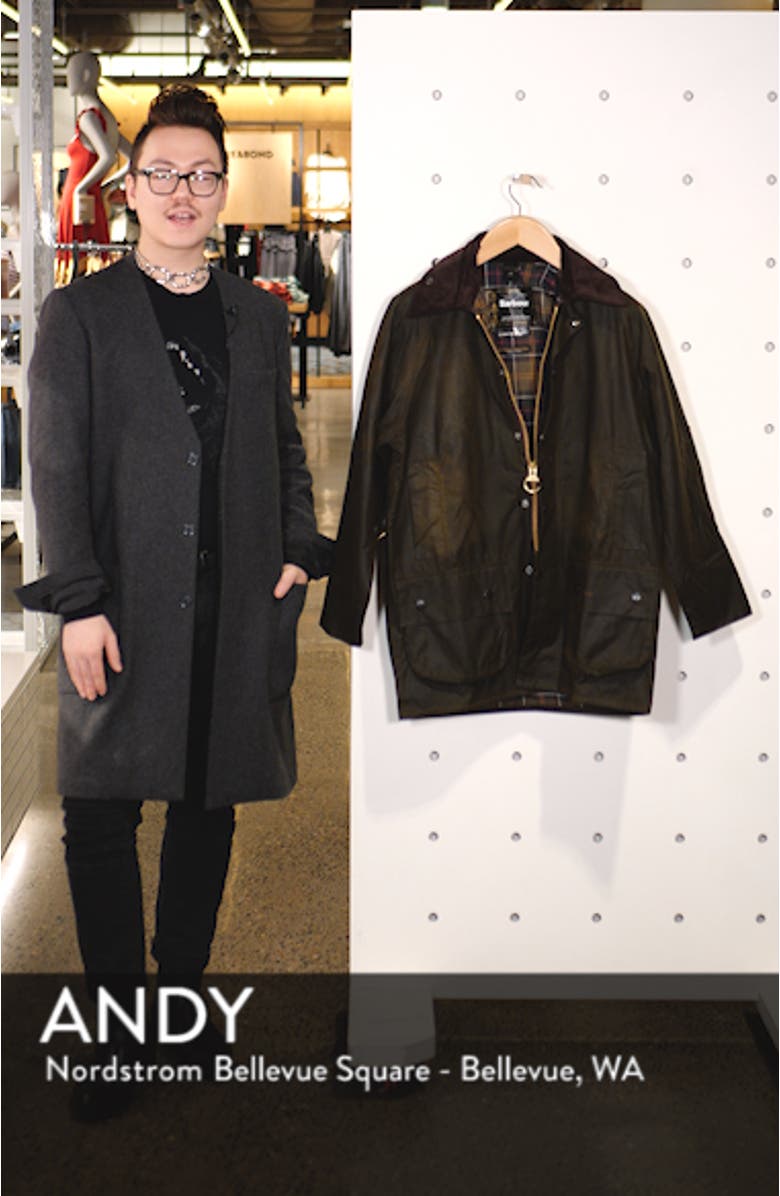 'Classic Beaufort' Relaxed Fit Waxed Cotton Jacket, sales video thumbnail