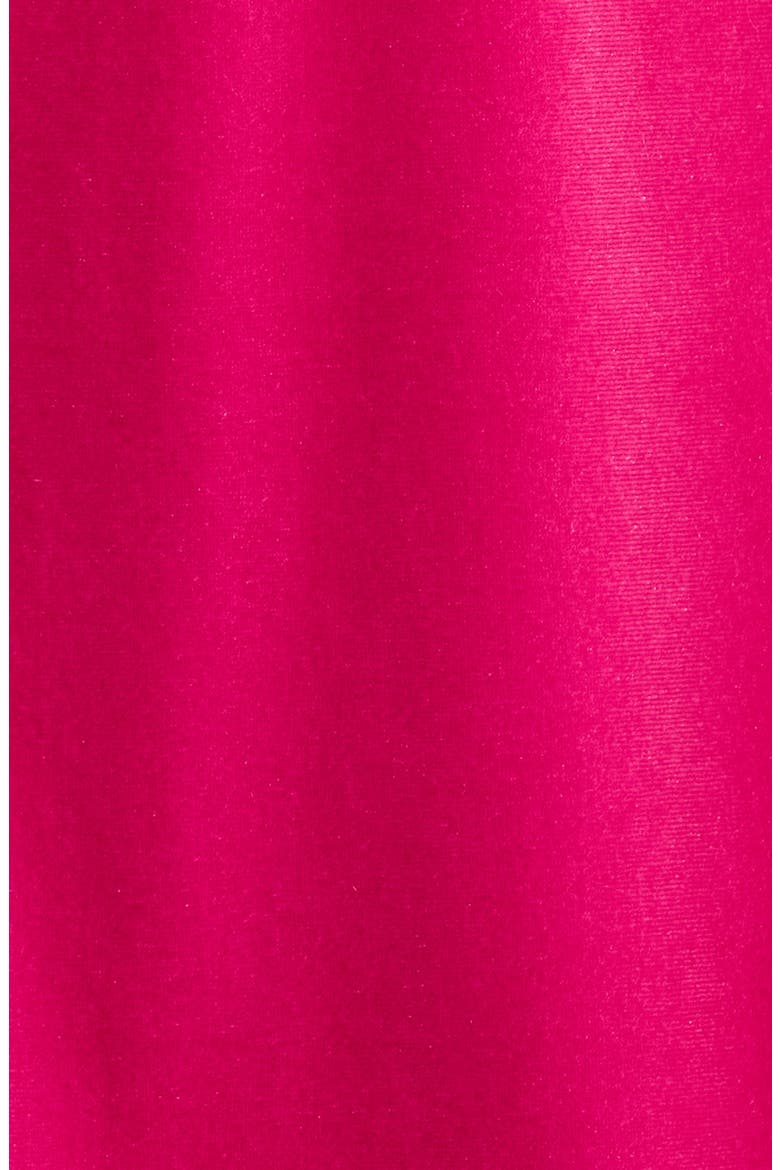 Glow Bow Velvet Long Sleeve Dress, Alternate, color, HOTPINK