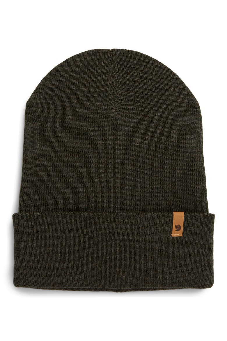 Classic Merino Wool Beanie, Main, color, DARK OLIVE