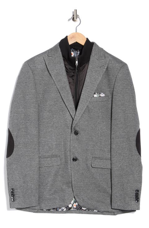 Peak Lapel Sport Coat with Removable Dickey