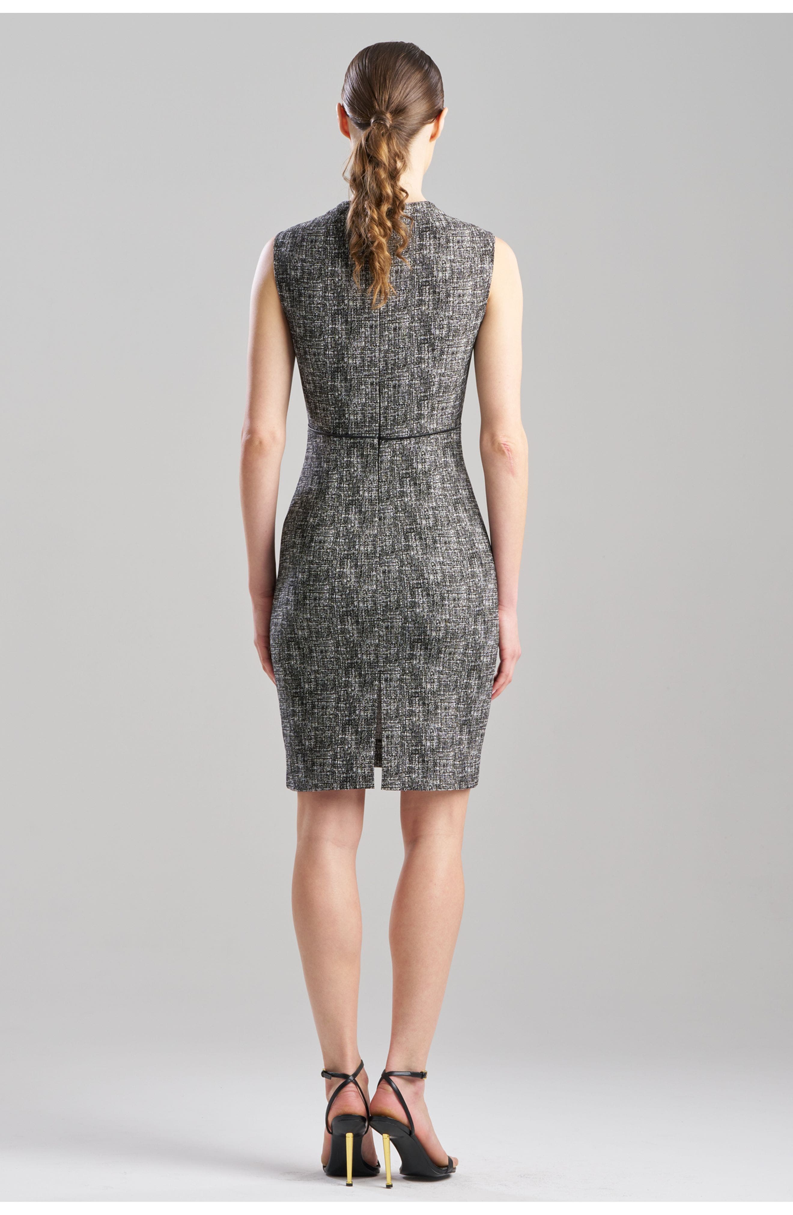 N Natori Double Weave Jqd Square Neck Sheath Dress (Women) | Nordstrom