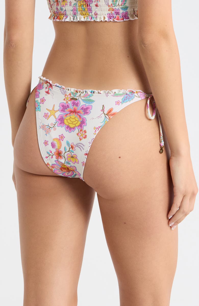 Rip Curl Half Moon Bay Tie Side Bikini Bottoms, Alternate, color, Bone