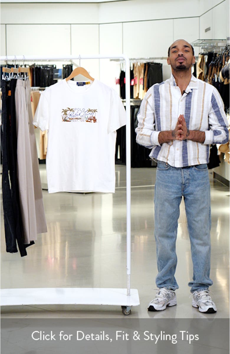 Vacation Embroidered Cotton Graphic T-Shirt, sales video thumbnail