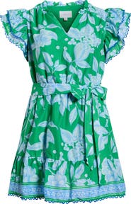 SUGARLIPS Verbena Floral Eriny Ruffle Minidress