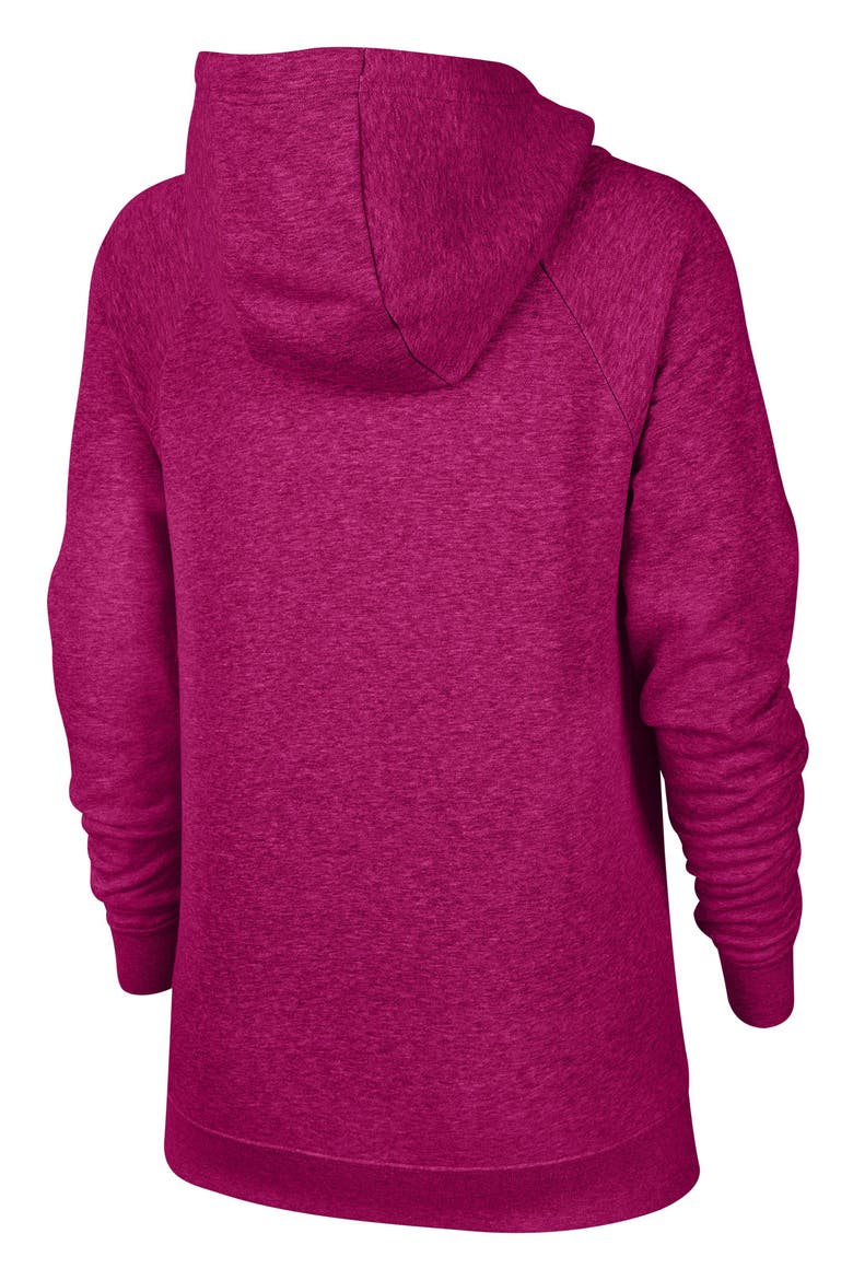 Sportswear Essential Pullover Fleece Hoodie, Alternate, color, FIREBERRY/ HEATHER/ WHITE