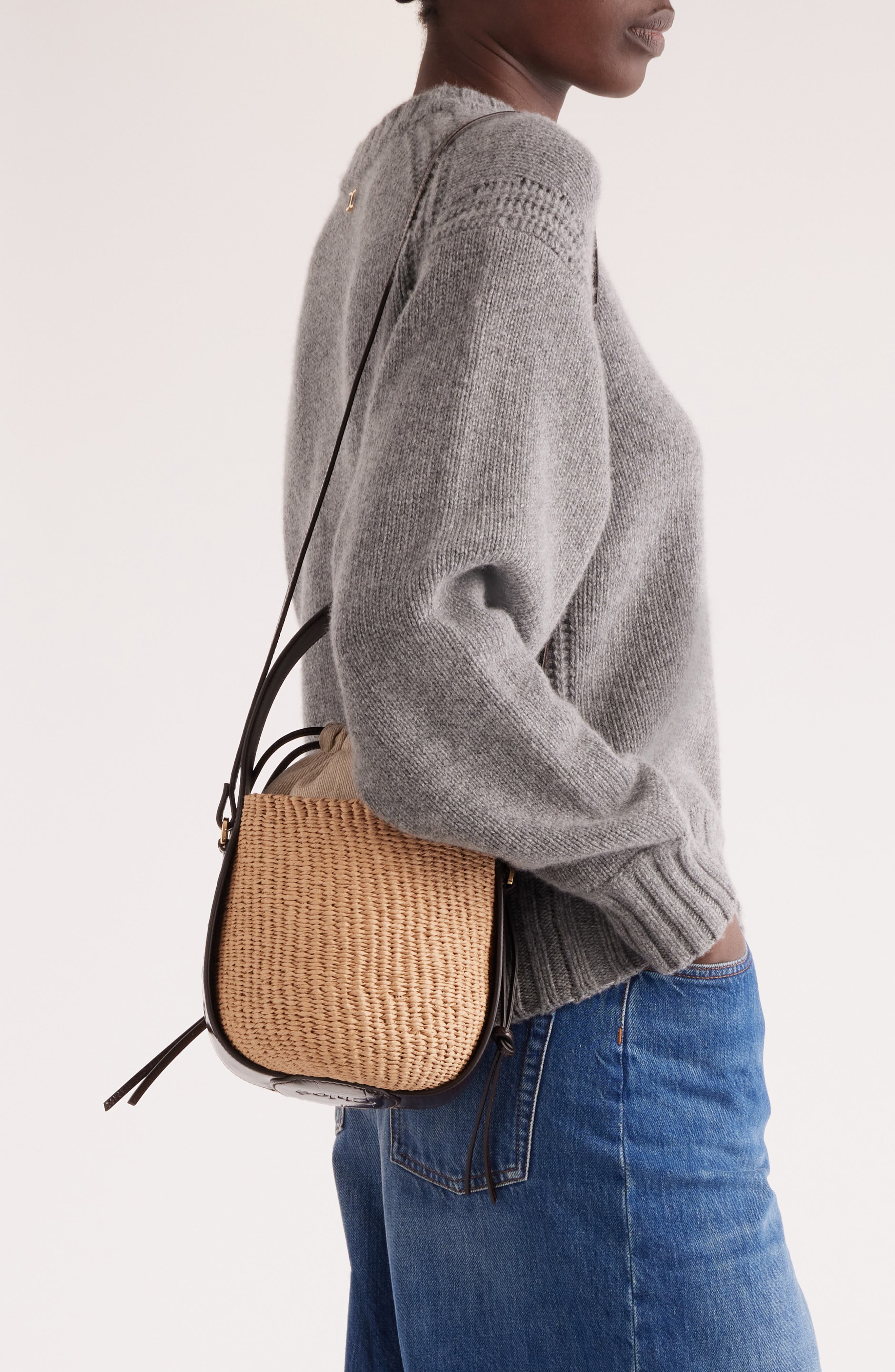 Woody Basket Bucket Bag, Alternate, color, KOHL BROWN 24X