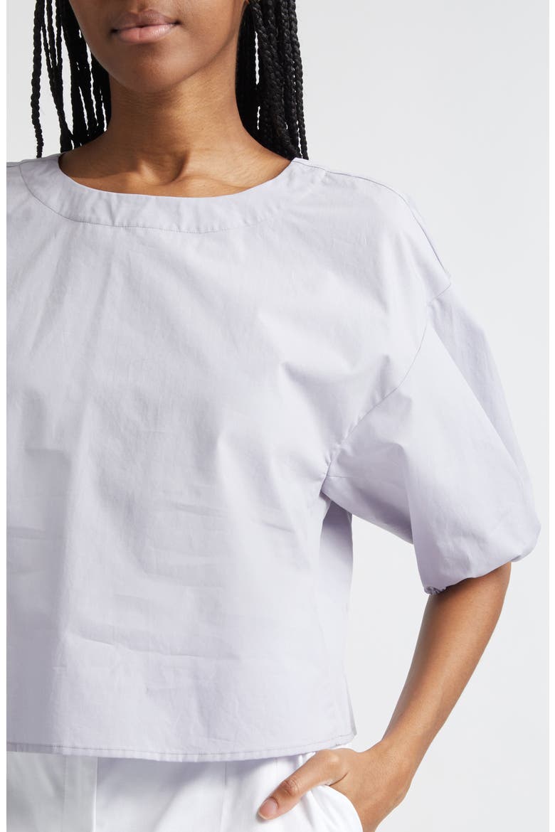 Popeline Boxy Cotton Top, Alternate, color, LILAC