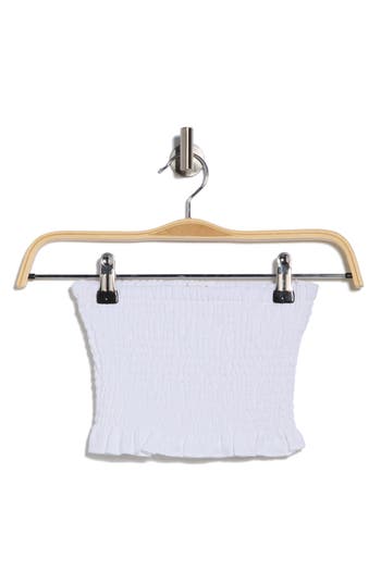 Vitamin A ® Nya Smocked Bandeau Cover-up Top In White
