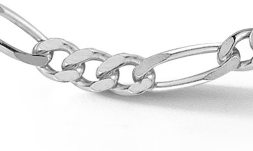 Glaze Jewelry Figaro Chain Necklace In Silver - 18 Inch