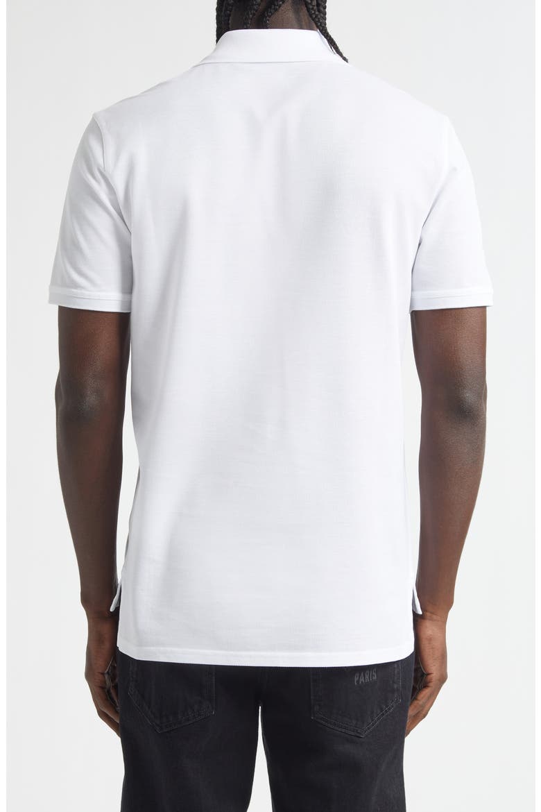 Embroidered Logo Pocket Cotton Piqué Polo, Alternate, color, WHITE