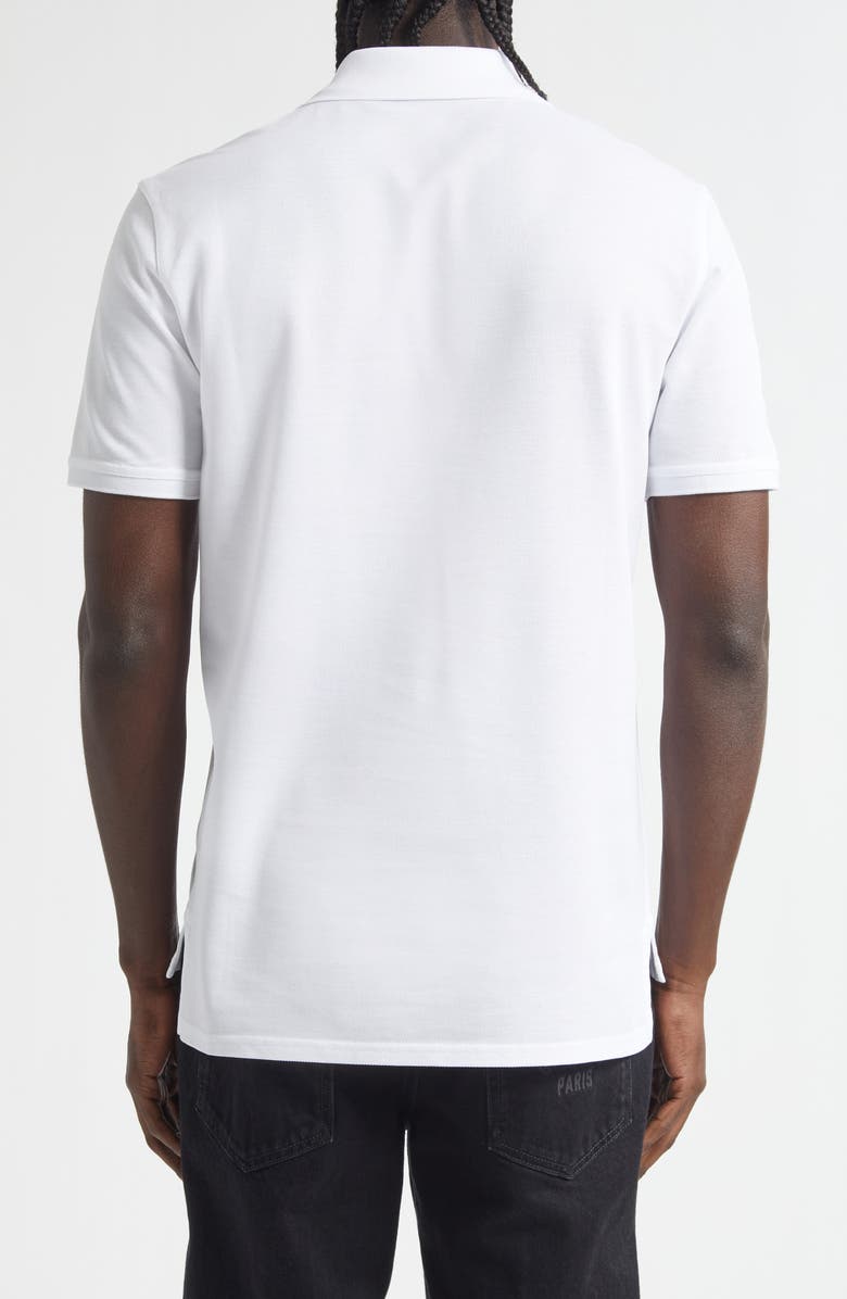 Givenchy Embroidered Logo Pocket Cotton Piqué Polo, Alternate, color, White