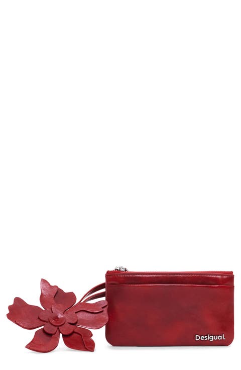 Faux Leather Zip Wallet