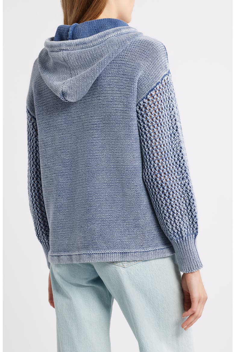 Open Stitch Hoodie, Alternate, color, CADET BLUE