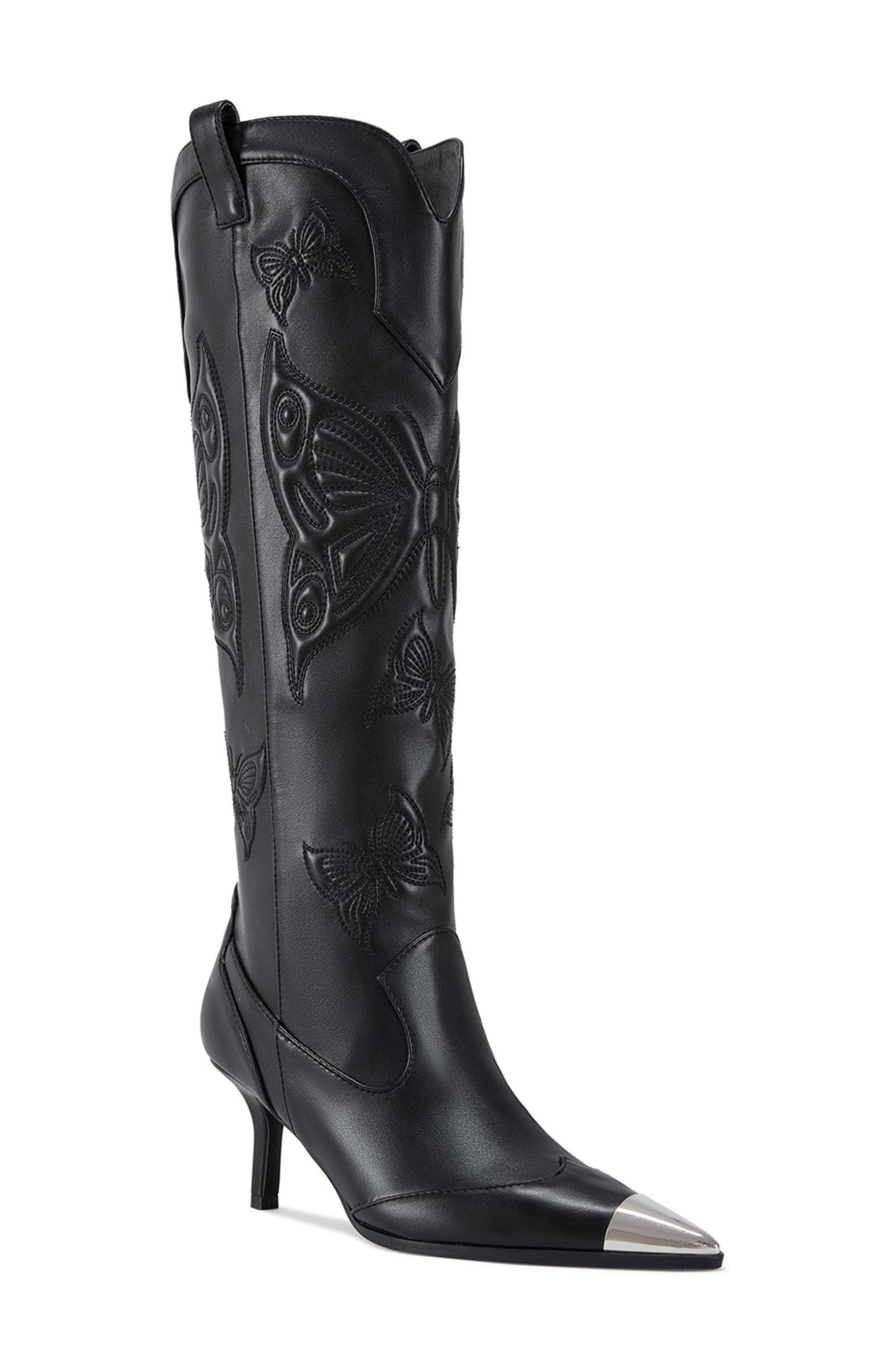 AZALEA WANG Floryan Knee High Western Boot, Main, color, 