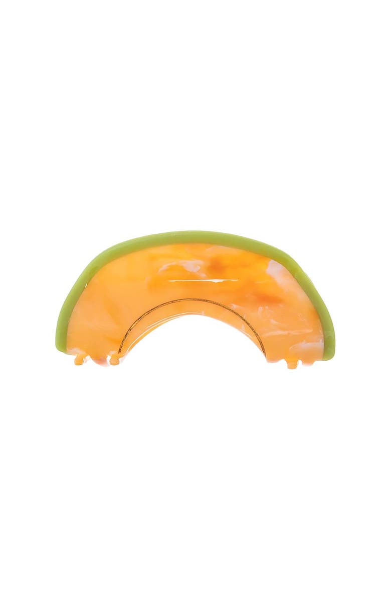 BY ADINA EDEN Canteloupe Slice Hair Claw Clip, Main, color, Orange