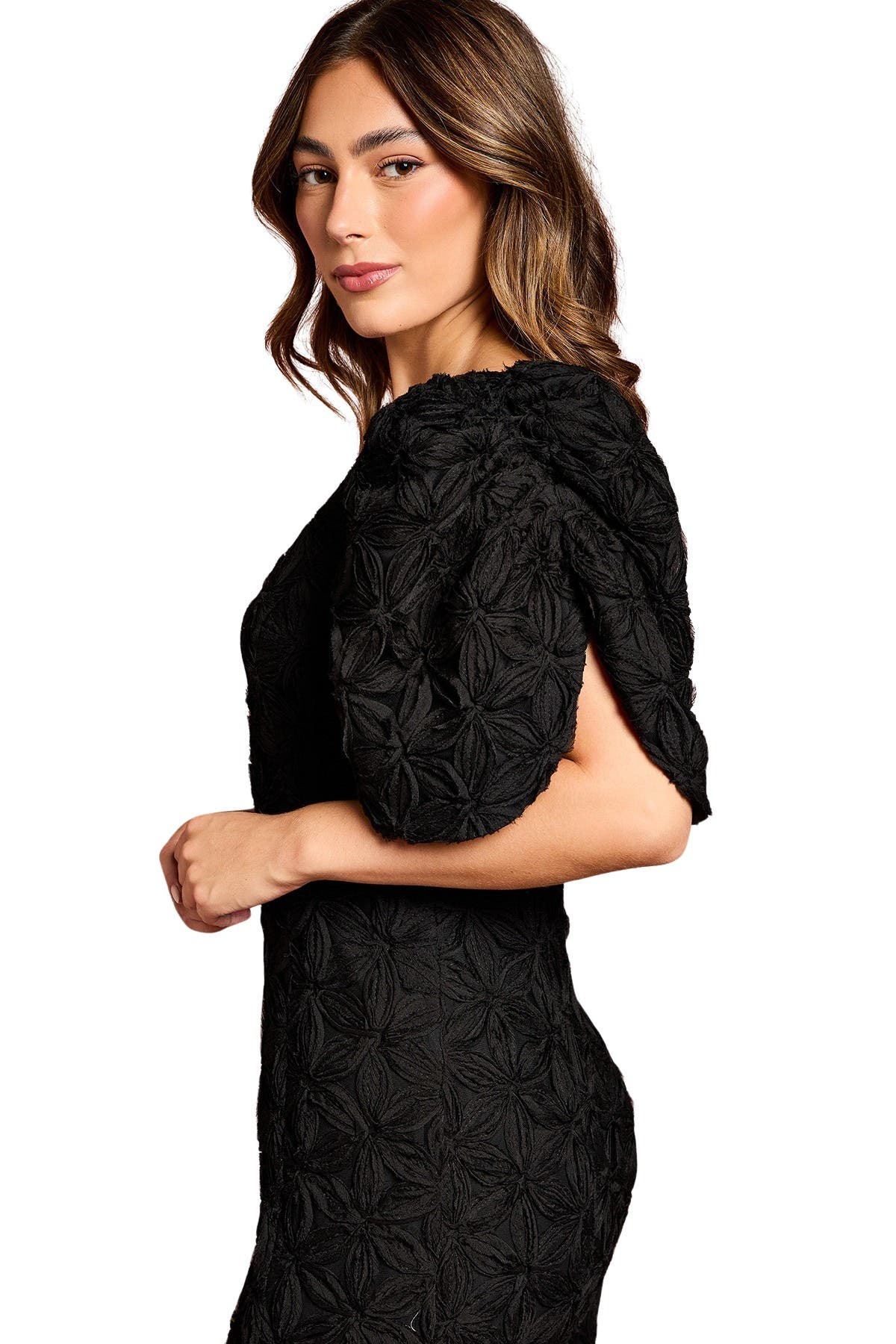 Floral Pleated Sleeve Pencil Dress (Women) | Nordstrom