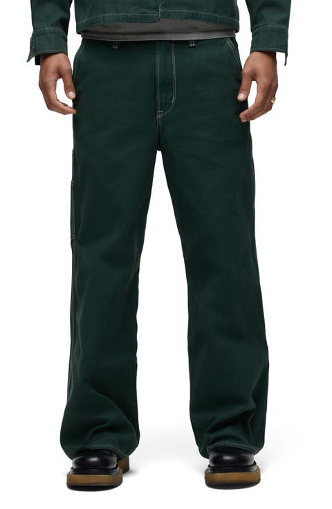 Luca Wide Leg Carpenter Pants (Smoke Pine)
