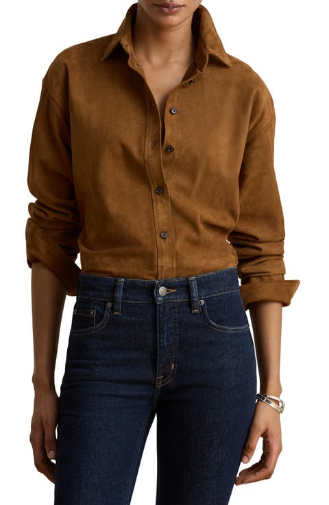 Suede Long Sleeve Shirt